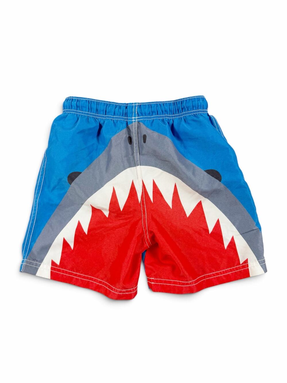 Mini Boden Shark Swim Trunks Blue Size 7-8 swim shorts